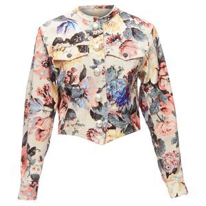 Louis Vuitton vintage flower pearl button cropped jacket
